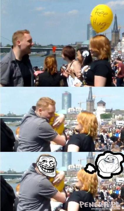 Darmowy uścisk - zrozumiał dosłownie