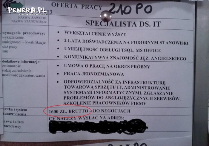 Żart a nie oferta pracy Żart a nie oferta pracy