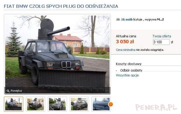 Fiat BMW Czołg Spychacz do odśnieżania Fiat BMW Czołg Spychacz do odśnieżania