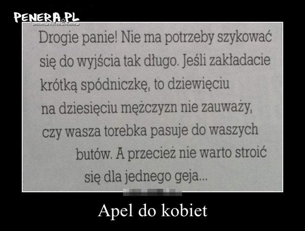 Apel do kobiet Apel do kobiet