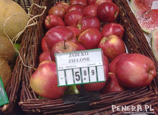 Przeterminowane zielone jabłka