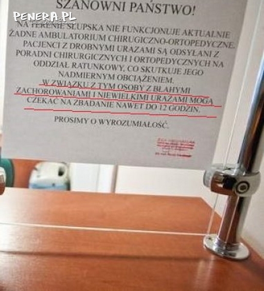 A w polskich szpitalach taka sytuacja