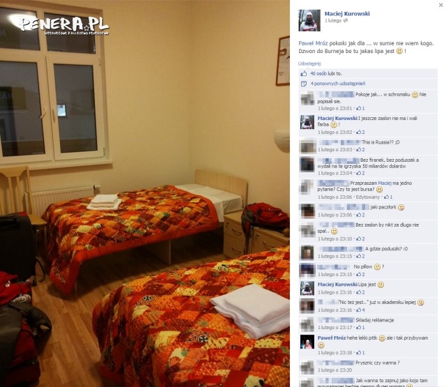 Pokój polskich olimpijczyków w Soczi Pokój polskich olimpijczyków w Soczi