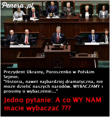 A ja się pytam że niby co oni nam wybaczają?
