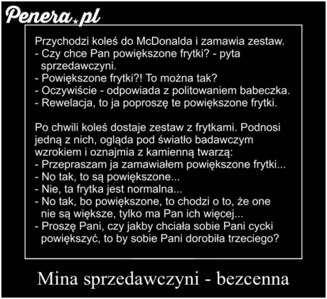 A może powiększone frytki do tego