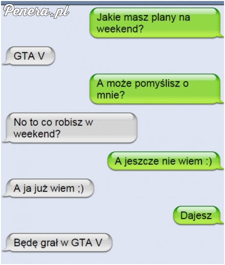 A Ty jakie masz plany na weekend?