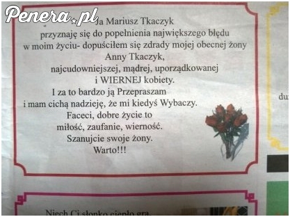 Albo się facet nawrócił albo cały majątek ma na żonę :D