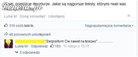 Ale nie wierzę, że na trzeźwo to powiedział :D Ale nie wierzę, że na trzeźwo to powiedział :D