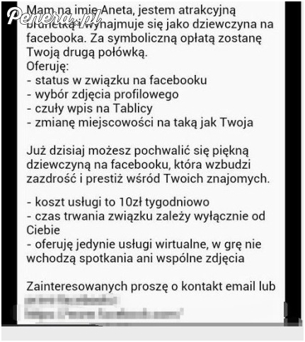 Ania za chajs może zostać Twoją facebookową dziwką