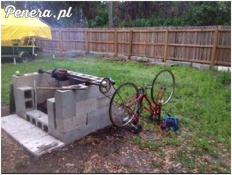 Automatyczny grill z roweru