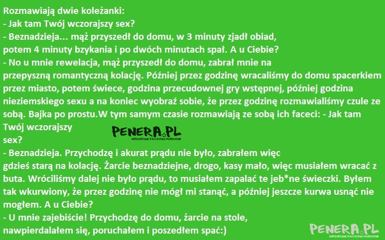 Kawał - Rozmawiają dwie koleżanki o sexie Kawał - Rozmawiają dwie koleżanki o sexie