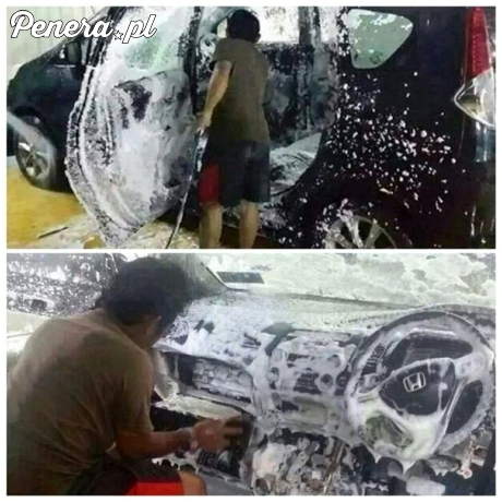 Bardzo dokładne mycie auta