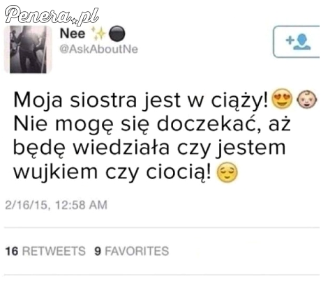 Będzie ciocią czy wujkiem