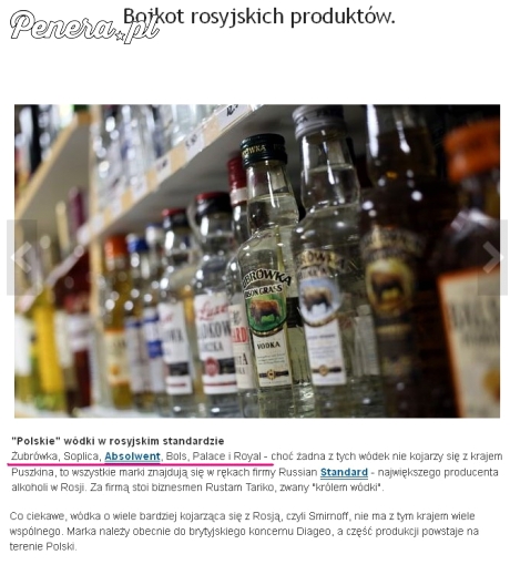Bojkot Rosyjskich produktów