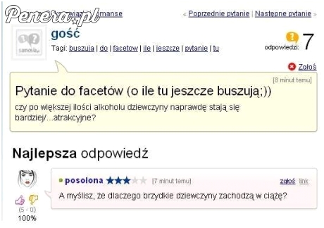 Brzydkie też jakoś zachodzą w ciąże