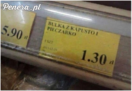 Bułka z kapusto i pieczarko