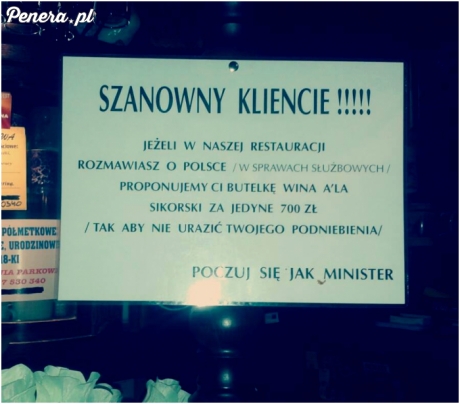 Butelka wina à la Sikorski