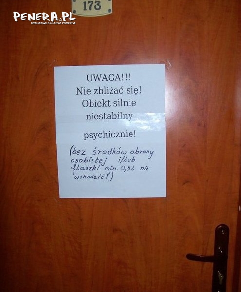 Uwaga obiekt silnie niestabilny psychicznie Uwaga obiekt silnie niestabilny psychicznie