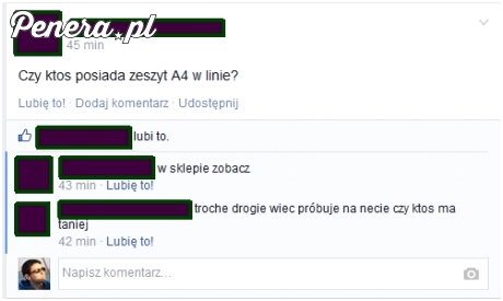 Cebula na tablicy ogłoszeniowej fejsa