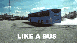 Chcesz być kozak zacznij driftować autobusem
