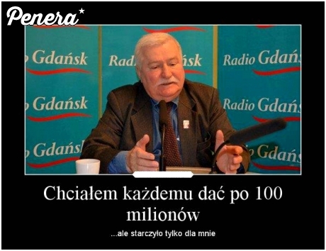 Chciał dać każdemu po 100 baniek