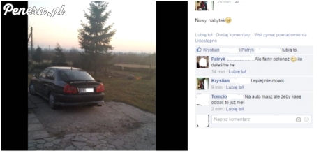 Chciał się pochwalić nowym nabytkiem