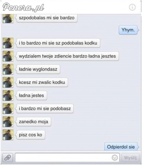 Chciał żeby coś mu napisała