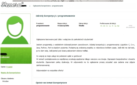 Ciekawe ogłoszenie informatyka