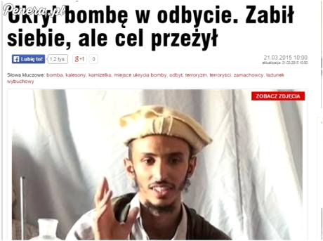 Cwaniak ukrył bombe w odbycie