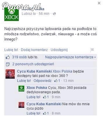 Cyc masakruje Xboxa na fejsie
