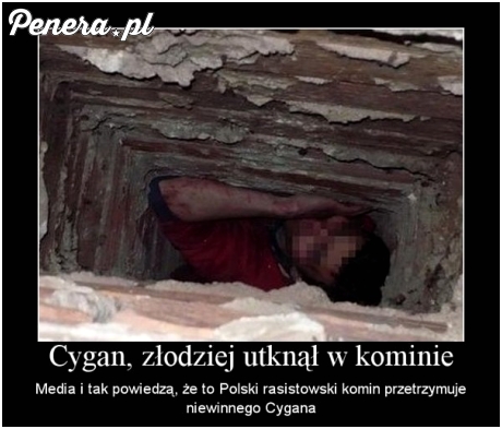 Cygana znaleziono w kominie