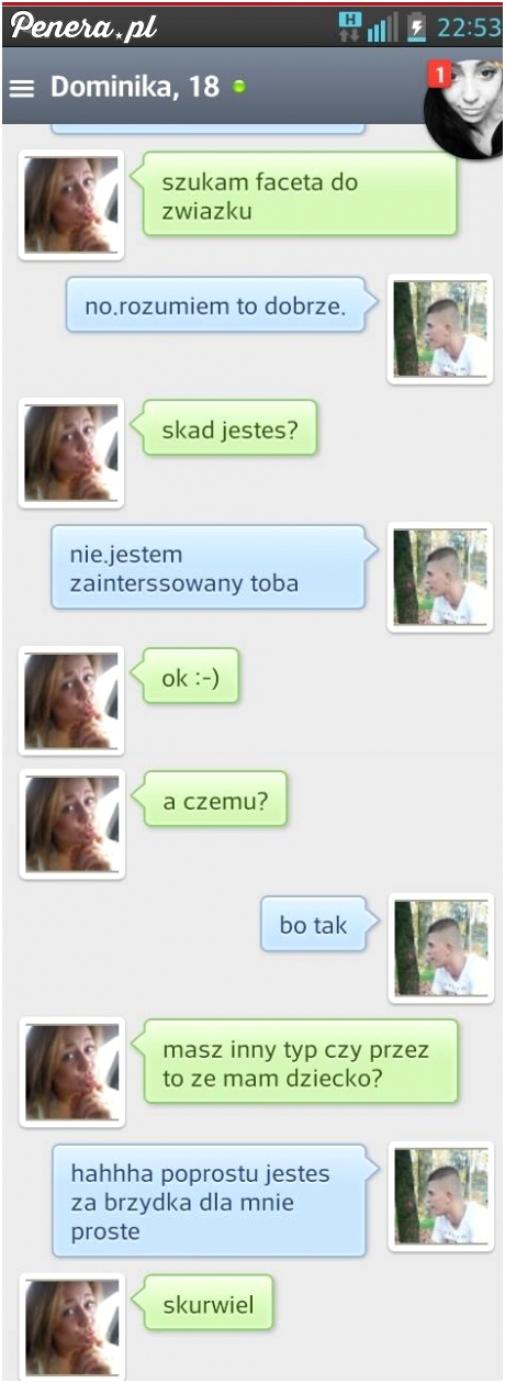 Człowiek Skur*iel kontra dominika