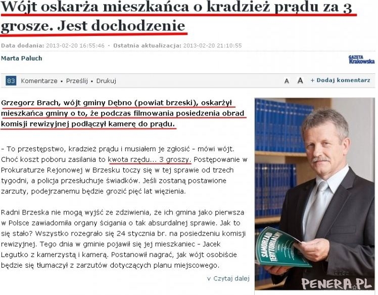 Kradzież prądu za 3 grosze Kradzież prądu za 3 grosze