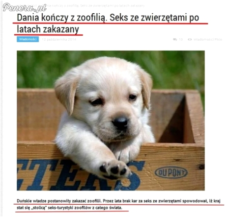 Dania kończy z zoofilią