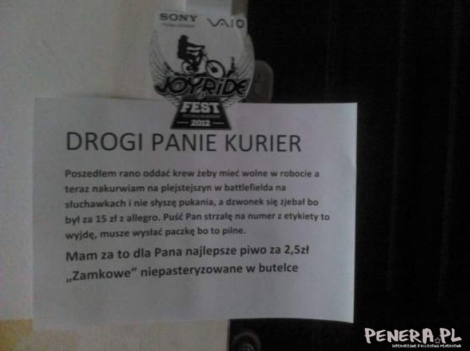 Drogi Panie Kurier