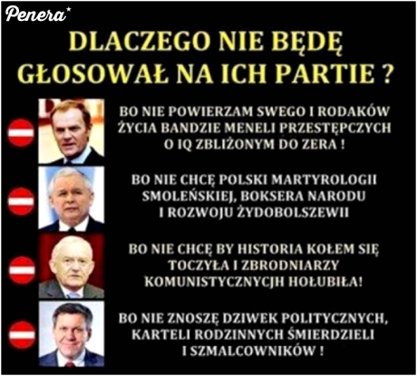Dlaczego nie będę głosował na ich partie