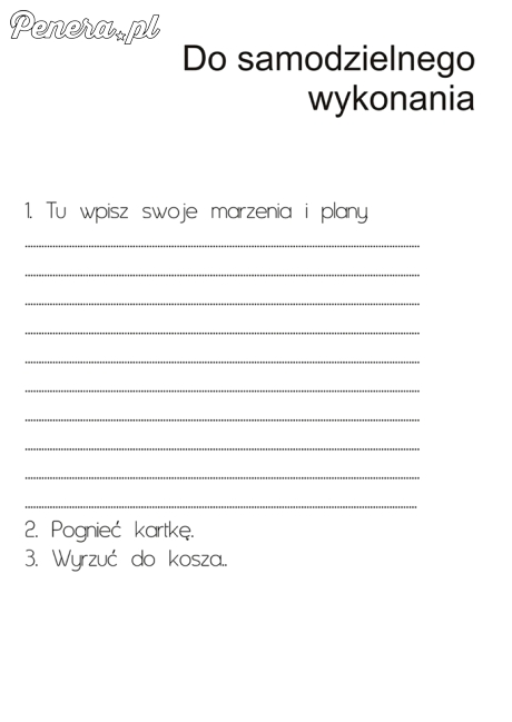 Do samodzielnego wykonania