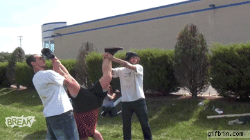 Drabiną prosto w jaja