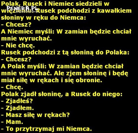 Kawał - Polak rusek i niemiec siedzieli w więzieni Kawał - Polak rusek i niemiec siedzieli w więzieni