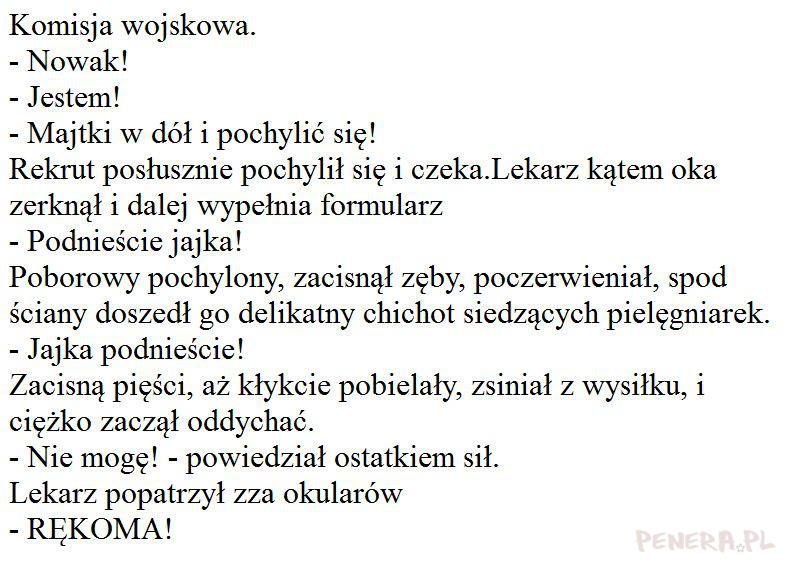 Kawał - Problemy na komisji wojskowej