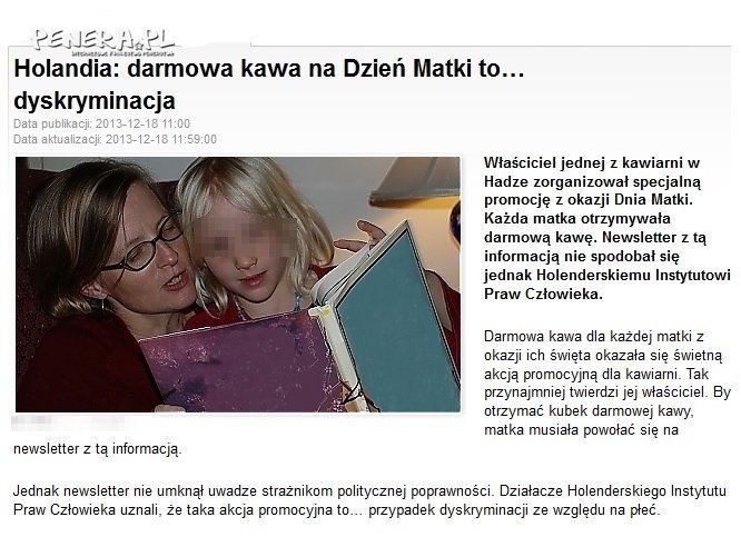 Darmowa kawa to dyskryminacja Darmowa kawa to dyskryminacja