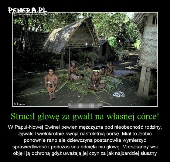Stracił głowę za gwałt na własnej córce Stracił głowę za gwałt na własnej córce