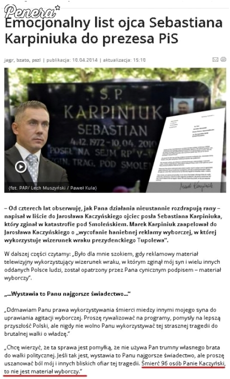 Emocjonalny apel do Kaczyńskiego