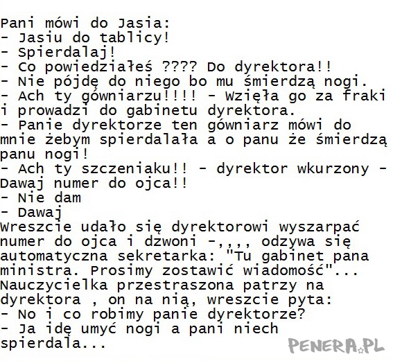 Kawał - Pani mówi do jasia...