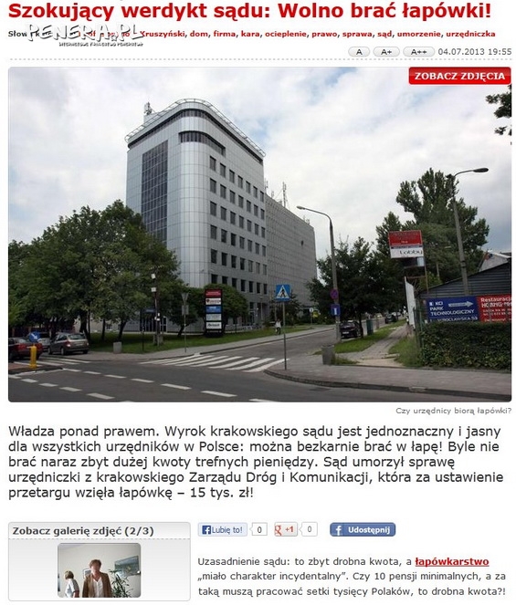 To jednak wolno brać łapówki