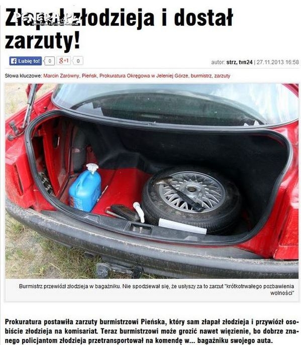 Złapał złodzieja i dostał zarzuty Złapał złodzieja i dostał zarzuty