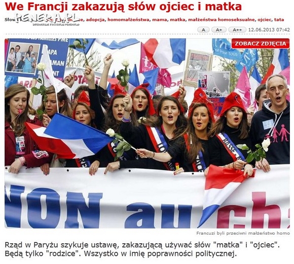 Ojciec i Matka - zakazane francuskie słowa Ojciec i Matka - zakazane francuskie słowa