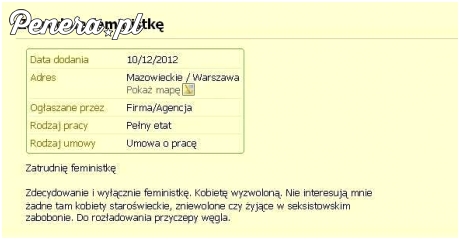 Feministka chyba potrzebna do załadunku węgla ;)