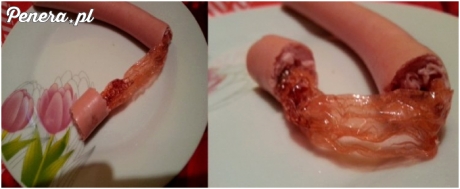 Folia zapakowana w parówkę