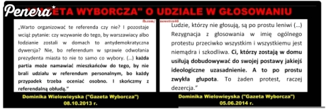 Gazeta Wyborcza o udziale w głosowaniu